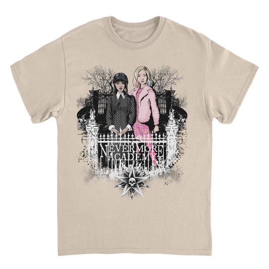 Wednesday Addams Shirt - Nevermore Academy Gate Graphic Tee - Unisex Netflix Merch