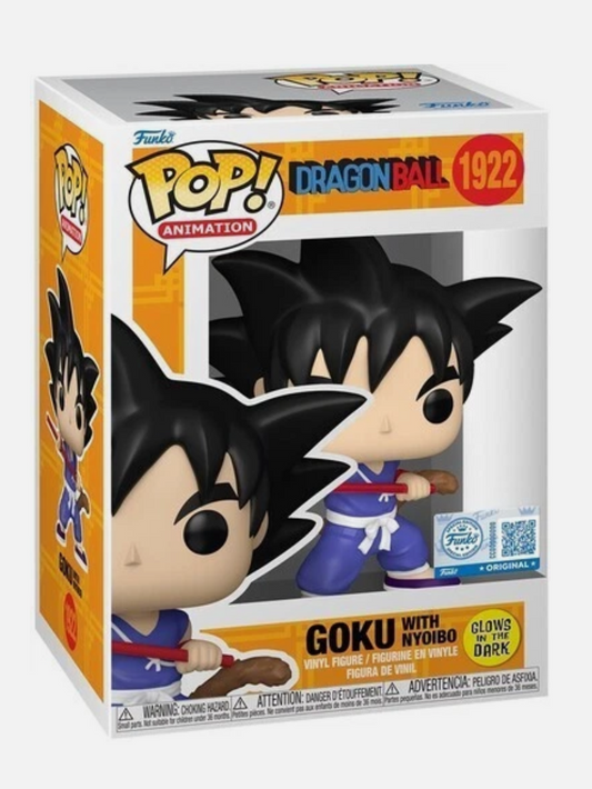 Funko POP! Goku Nyoibou Glow AE Exclusive #1697 + Protector
