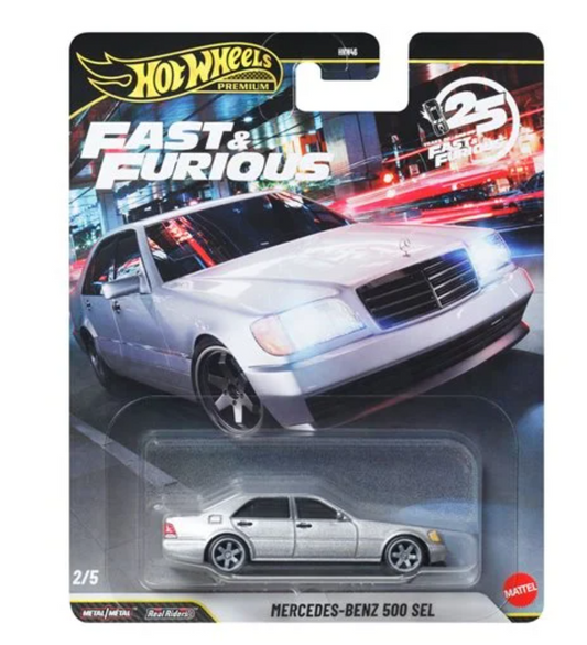 Hot Wheels Fast & Furious 25h Anniversary Mercedes 500 SEL