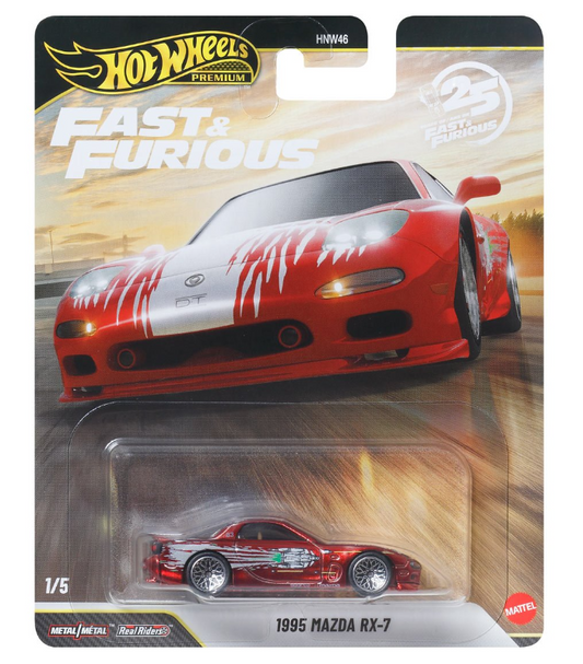 Hot Wheels Premium 1995 Mazda RX-7 – Fast & Furious 25th Anniversary