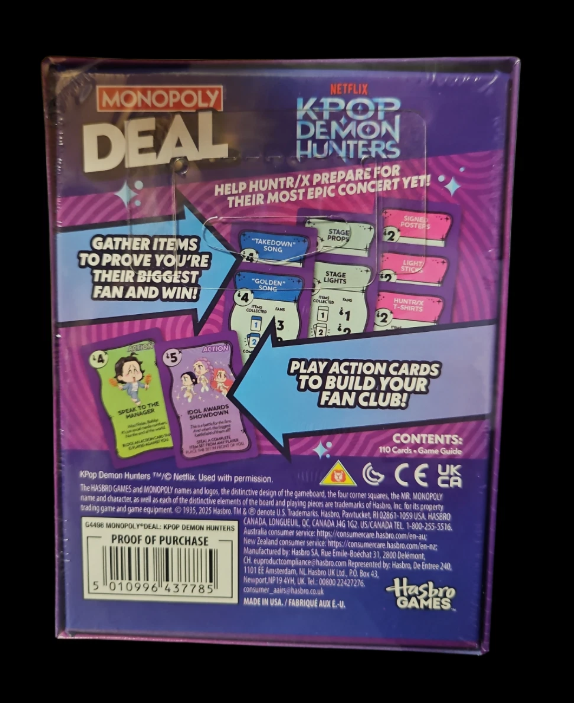 KPop Demon Hunters Monopoly Deal Card Game