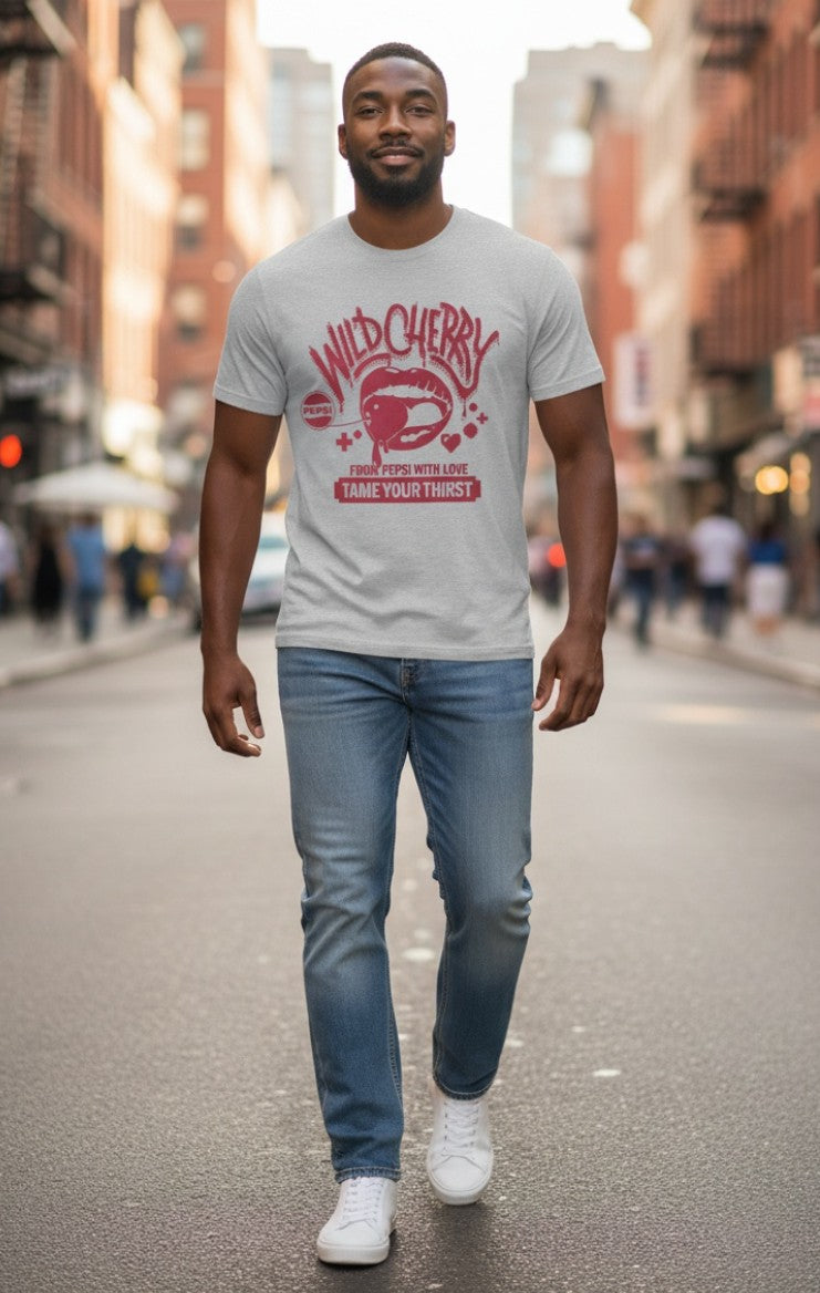 Pepsi Taste the Cherry Pepsi Sport Gray T-Shirt - Unisex Fit