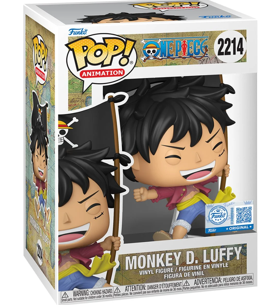 One Piece Monkey D. Luffy with Flag Funko Pop! #2214 - EE Exclusive - Pre-Sale