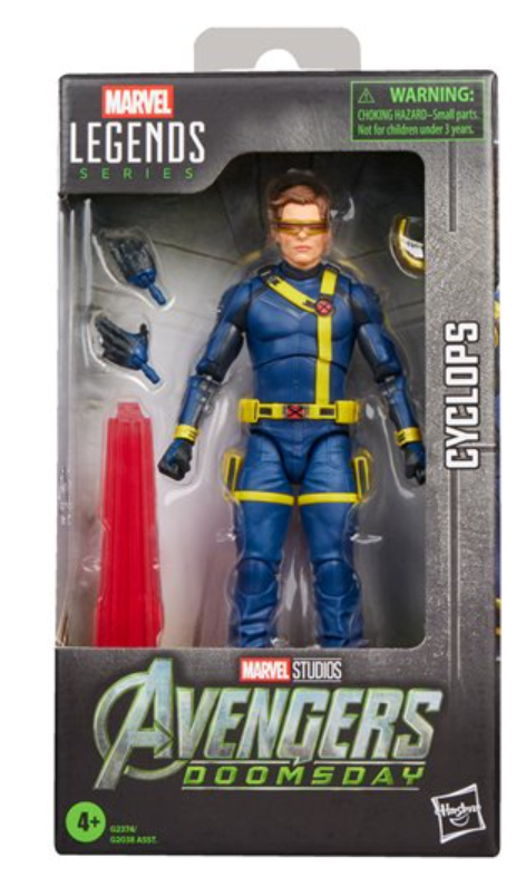 Avengers Doomsday Marvel Legends Cyclops 6-inch action figure in retail packaging