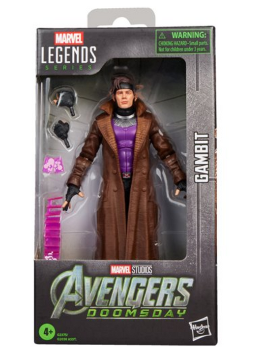 Avengers Doomsday Marvel Legends Gambit 6-inch action figure in retail packaging