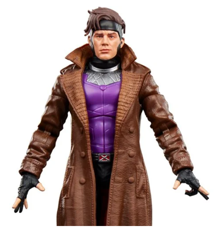 Close-up of Avengers Doomsday Marvel Legends Gambit 6-inch action figure