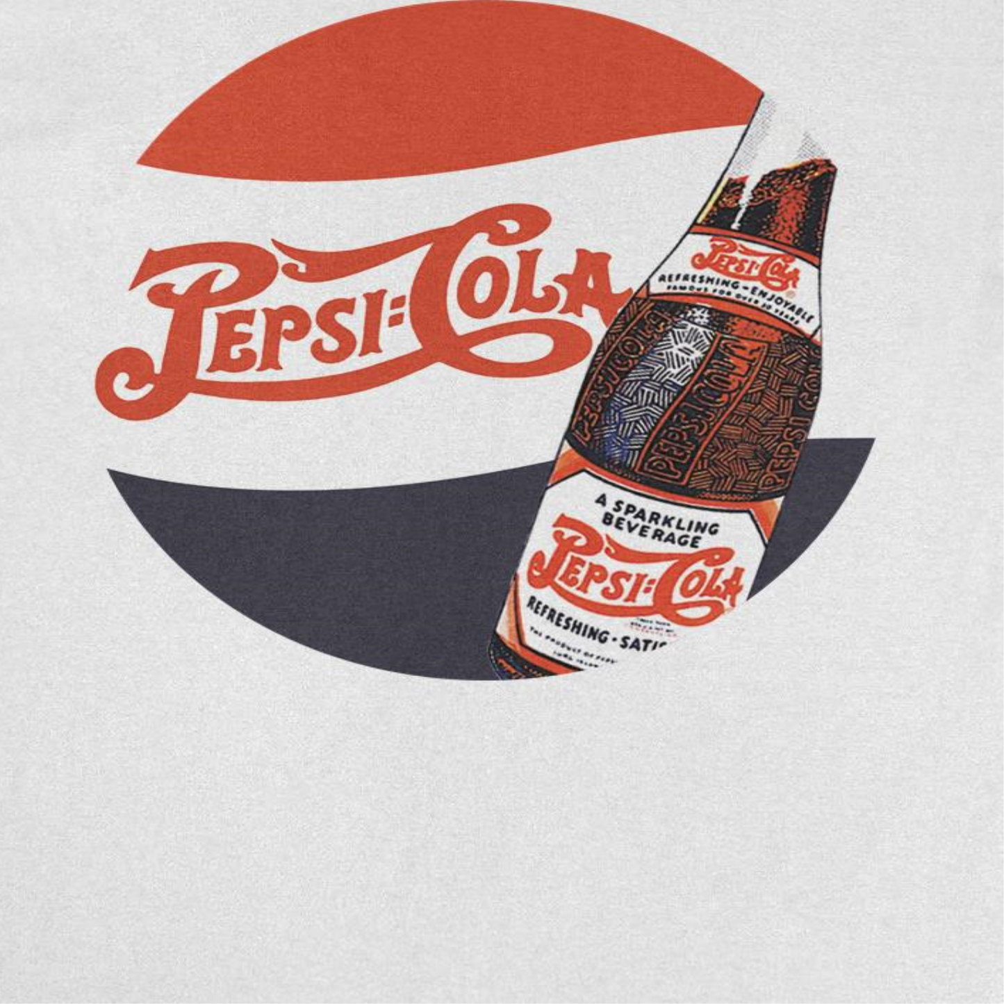 Pepsi Swoosh White T-Shirt - Unisex Fit