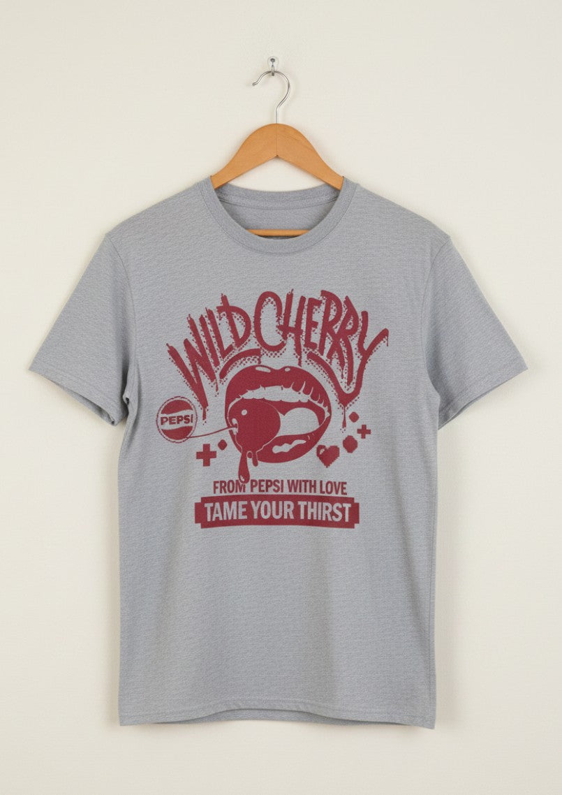 Pepsi Taste the Cherry Pepsi Sport Gray T-Shirt - Unisex Fit