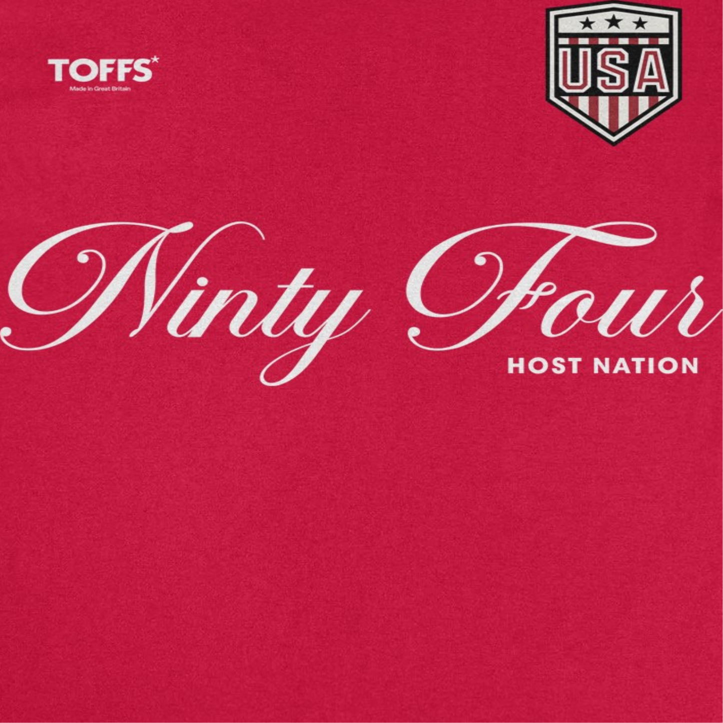 Toffs Retro Soccer Futbol Ninty Four Host Nation Red T-Shirt