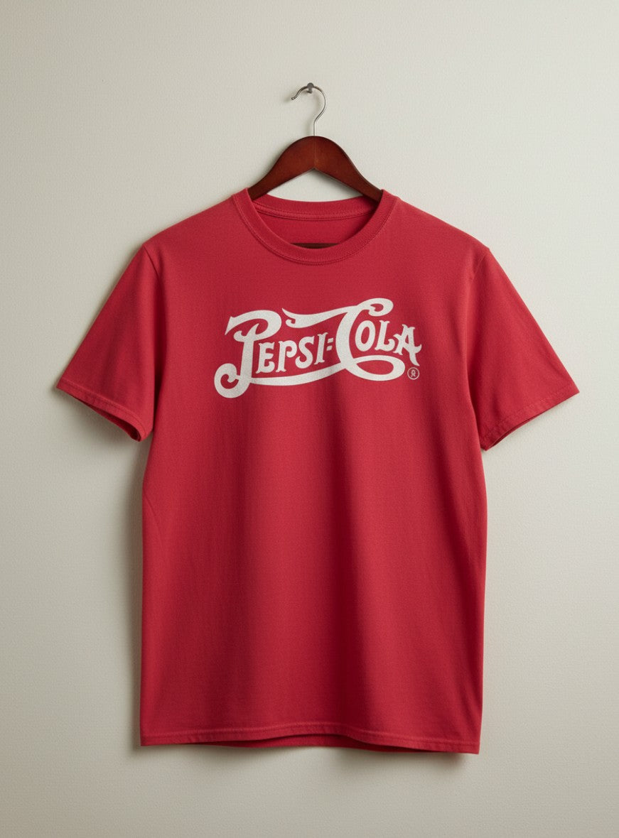 Pepsi Vintage Logo Invert Red T-Shirt - Unisex Fit